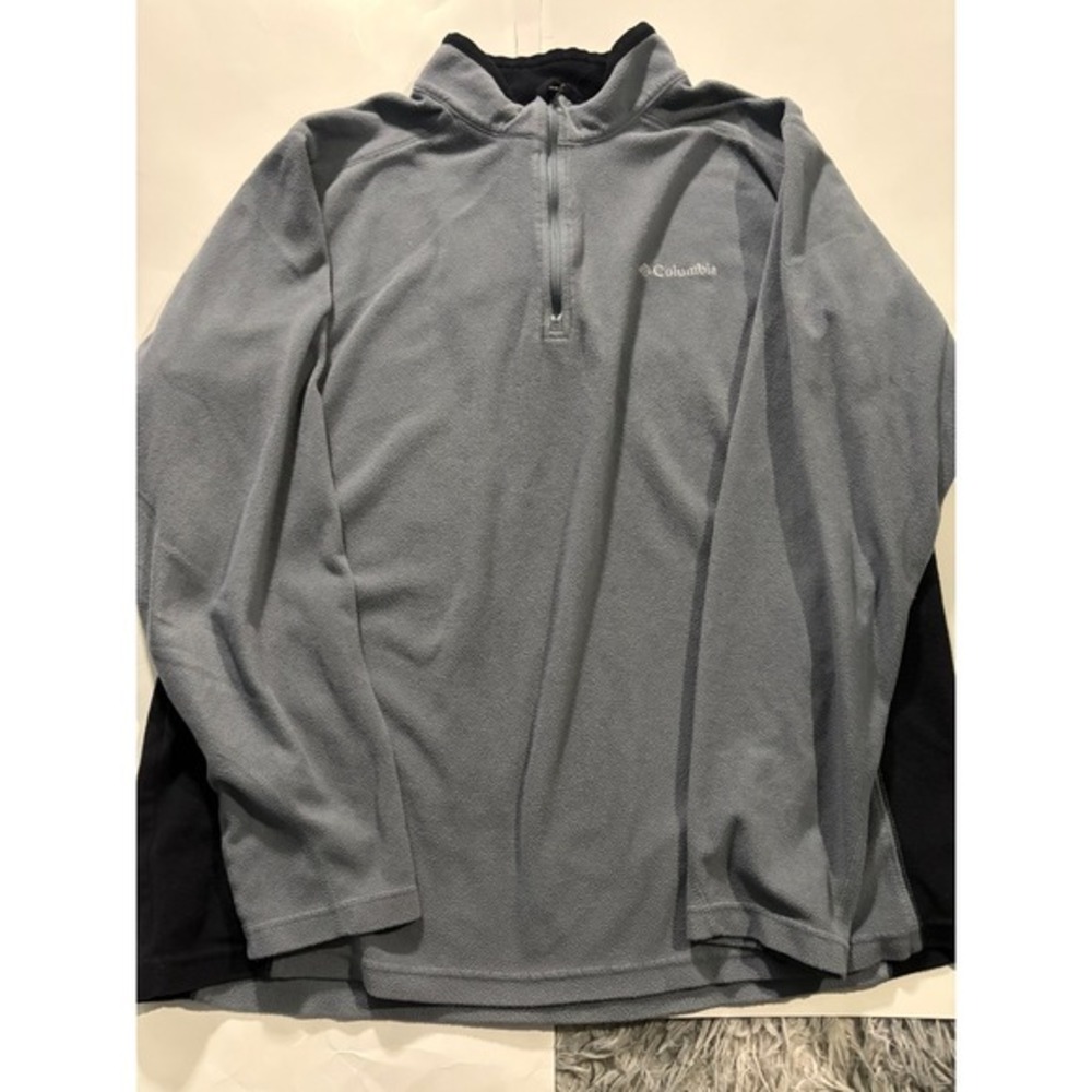 Columbia‎ Sportswear Gray Fleece 1/4 Zip Pullover Mens Large